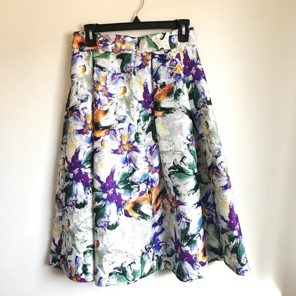 H&M Floral Skirt - Purple, Green, Yellow